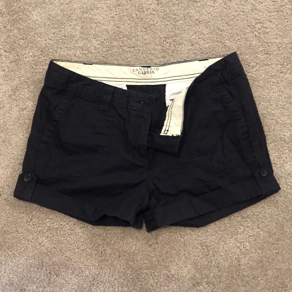 Lands End Canvas Navy Shorts Sz 10
